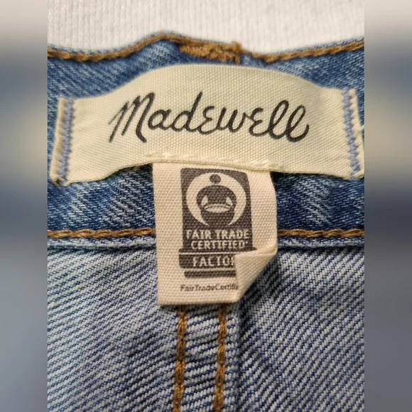 Madewell Women's Superwide Leg Jeans In Amcliffe Wash Knee Rip Edition Size 30 - Picture 5 of 15